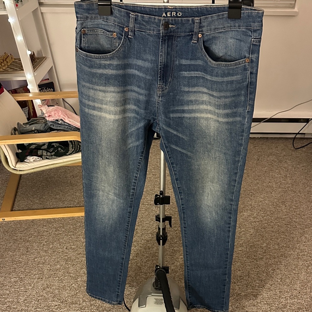 Aeropostale Men's Slim Fit Blue Jeans